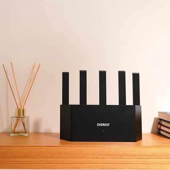 Everest EWR-X3000MBPS-V1 X3000mbps Dualband 5*6Dbi 1 Wan Port + 3 Lan Port Wi-Fi 6 Wisp+Ap+Repeater Destekli Kablosuz Wifi Router - 4