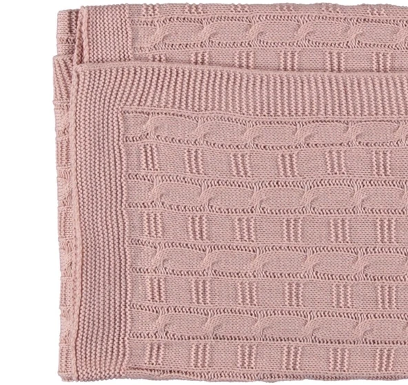 El Örgüsü Triko Bebek Battaniyesi Örgü Yumuşaklığı Şık Uyku Örtüsü ürün görseli