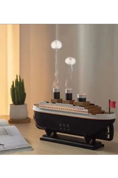 Titanic Gemi Hava Nemlendirici Işıklı Fonksiyonlu Buhar Makinesi Kumandalı - 7