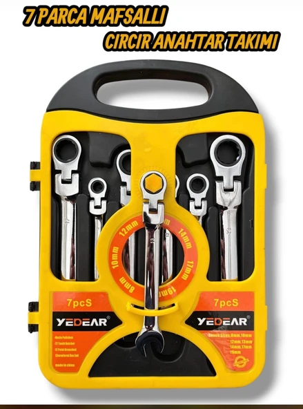 MELZO GERMANY 7 PARÇA MAFSALLI CIRCIR ANAHTAR TAKIMI - Resim 2