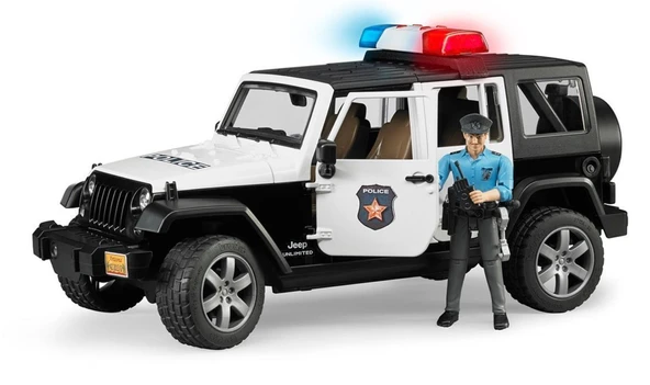 Bruder Oyuncak Jeep Wrangler Ur Polis Aracı ve Memur Br02526 - 1