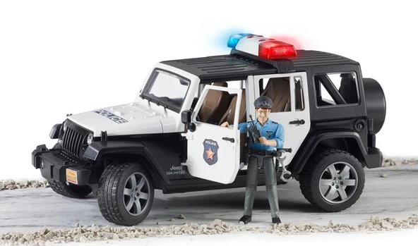 Bruder Oyuncak Jeep Wrangler Ur Polis Aracı ve Memur Br02526 - 5