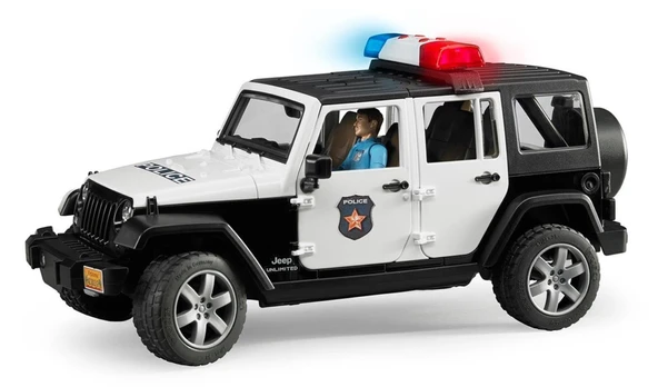 Bruder Oyuncak Jeep Wrangler Ur Polis Aracı ve Memur Br02526 - 2
