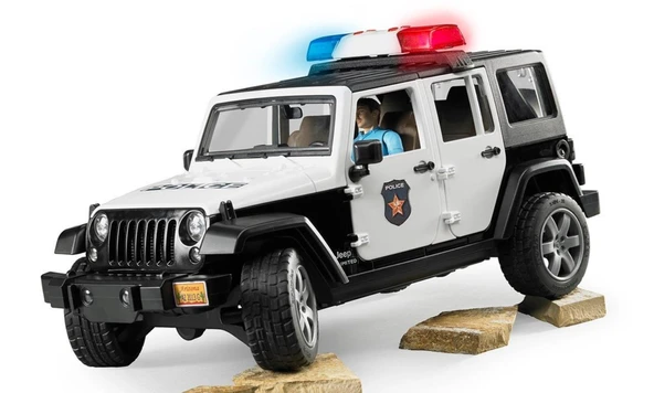 Bruder Oyuncak Jeep Wrangler Ur Polis Aracı ve Memur Br02526 - 3