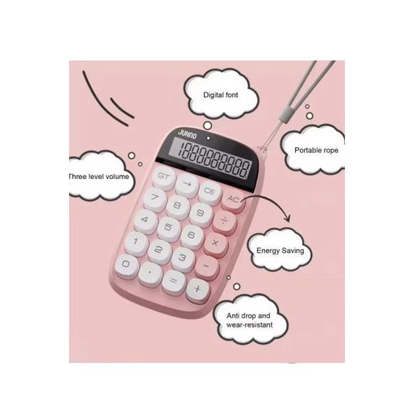 Sevimli Kare Tuşlu 10 Haneli Ldc Ekran Hesap Makinası Yeşil - 3