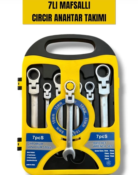 MELZO GERMANY 7 PARÇA MAFSALLI CIRCIR ANAHTAR TAKIMI ürün görseli