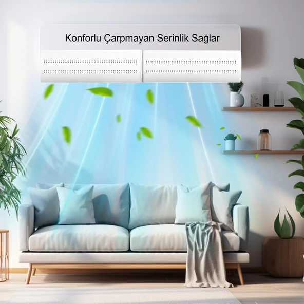 TriLine Delikli Ayarlanabilir 58-105 CM Klima Hava Yönlendirici Klima Aparatı Klima Siperliği - Resim 3