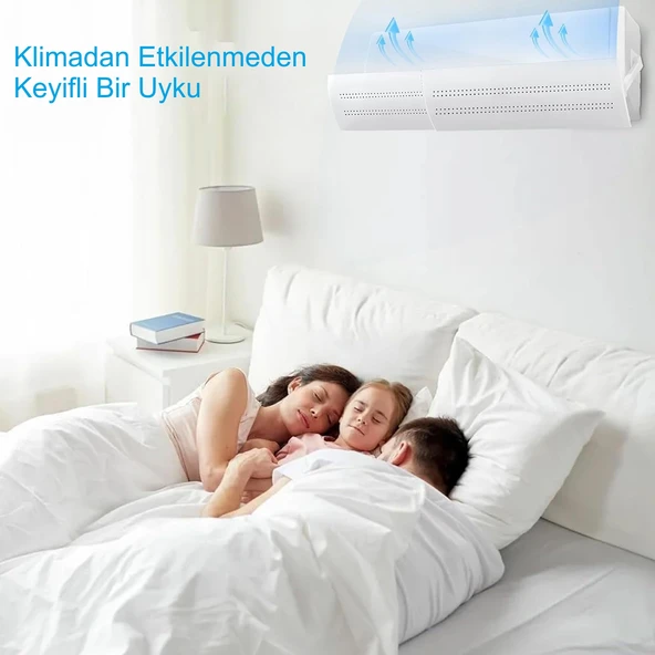 TriLine Delikli Ayarlanabilir 58-105 CM Klima Hava Yönlendirici Klima Aparatı Klima Siperliği - Resim 2