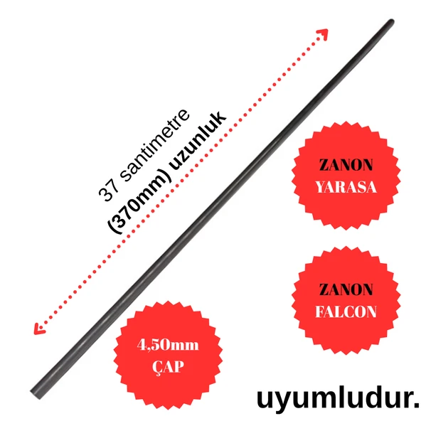 Zanon Yarasa Murcielago Zeytin Hasat Makinesi İNCE Karbon Fiber Çubuk 4,50MM - 8 ADET