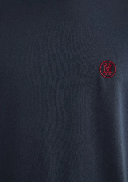 LOGO NAKIŞLI TİŞÖRT Gece Lacivert Lacivert Lacivert S - Resim 4