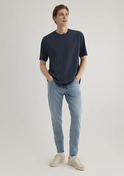 LOGO NAKIŞLI TİŞÖRT Gece Lacivert Lacivert Lacivert L ürün görseli