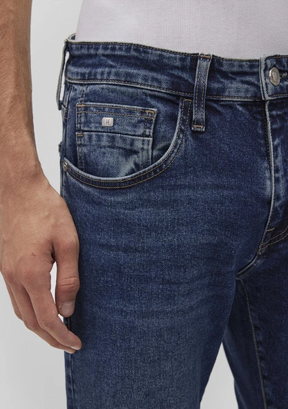 LEO Dark Vintage College Mavi Mavi 30 28 - Resim 6