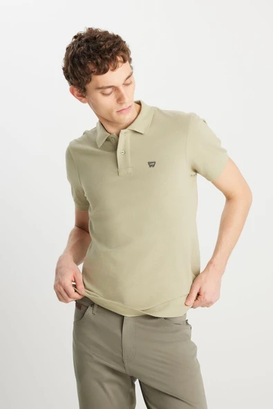 Erkek Regular Fit Polo T-shirt Tea Leaf Tea Leaf S ürün görseli 1