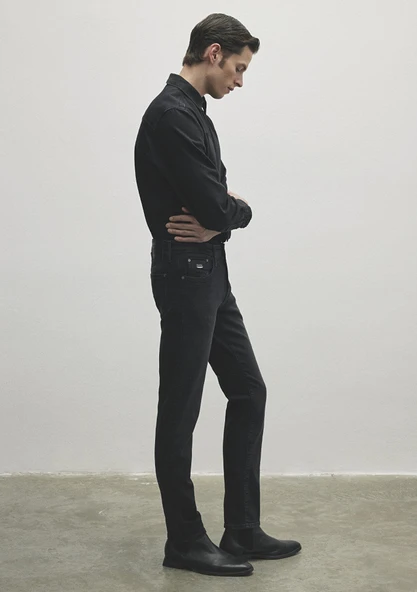 JAKE Deep Smoke Lux Black Siyah Siyah 32 28 - Resim 6