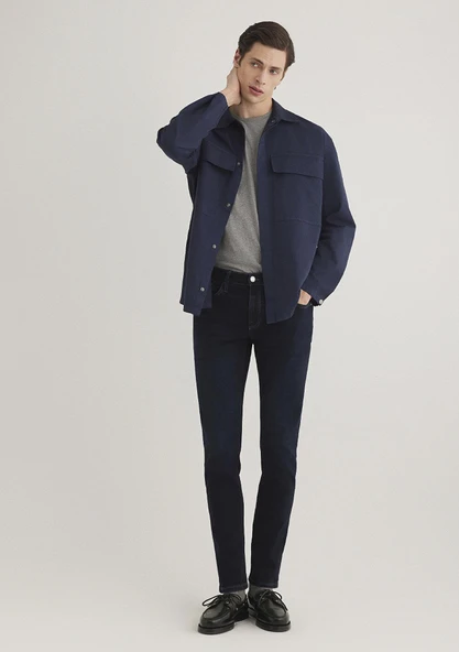 JAMES Deep Ink Premium Blue Mavi Mavi 30 32 - Resim 8