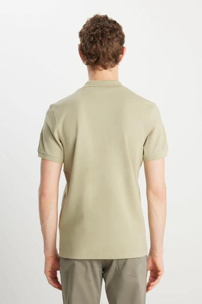 Erkek Regular Fit Polo T-shirt Tea Leaf Tea Leaf S - Resim 2
