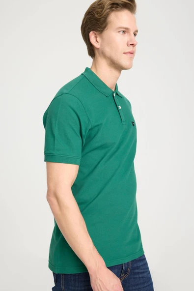 Kısa Kollu Polo T-shirt Green Green XL - 5