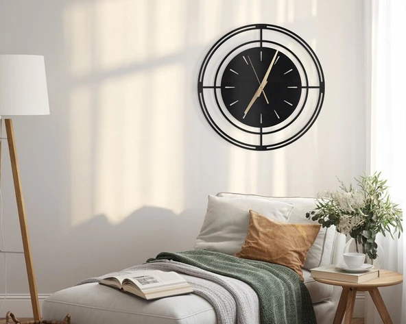 Yuvarlak Modern Ahşap Dekoratif dekor Saat ürün görseli 1