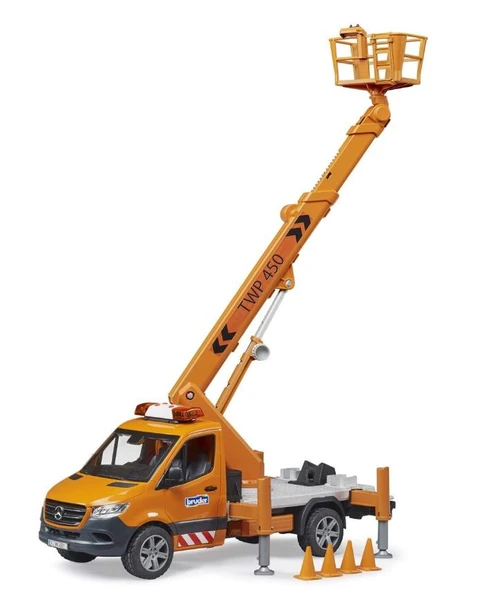 Bruder Oyuncak Mercedes Benz Sprınter Sepetli Vinç Br02679 - Resim 6