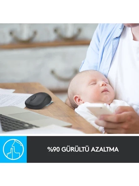 Logitech M220 910-004878 Siyah Sessiz Optik Kablosuz Mouse - 2