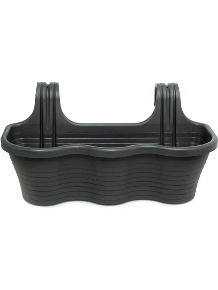 Omnipazar SO-TOM5 Tombik Askılı Balkon Saksı 10 Lt Antrasit 6 Adet - Resim 5