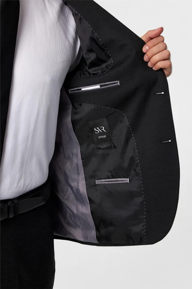 SÜVARİ DAR KESİM 6 DROP DESENLİ TAKIM ELBİSE - Resim 6