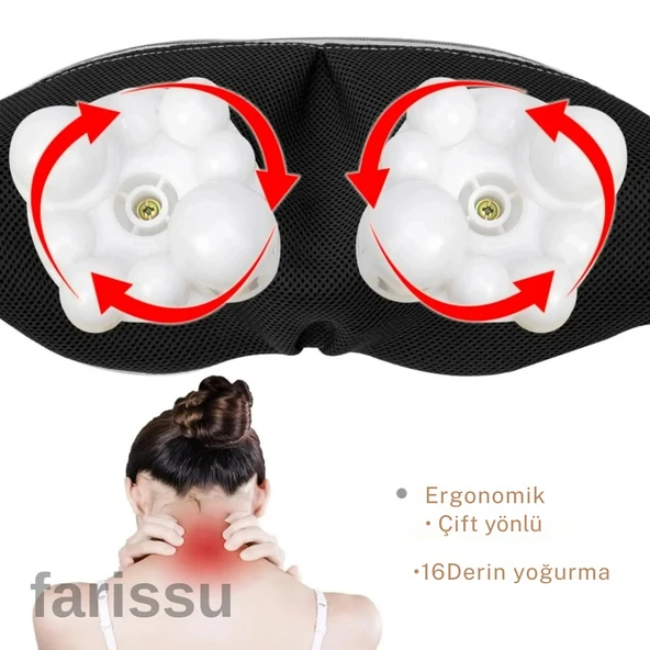 Boyun Masaj Aleti | Yoğurma Başlıklı – Isıtmalı – Elektrikli - 5