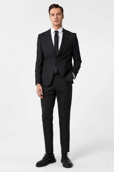 SÜVARİ DAR KESİM 6 DROP DESENLİ TAKIM ELBİSE ürün görseli 1