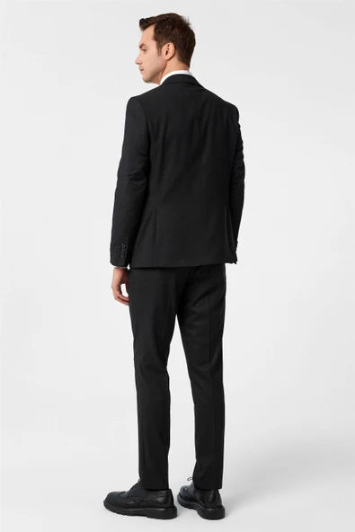 SÜVARİ DAR KESİM 6 DROP DESENLİ TAKIM ELBİSE - Resim 7