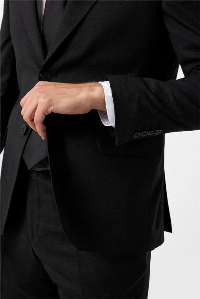 SÜVARİ DAR KESİM 6 DROP DESENLİ TAKIM ELBİSE - Resim 3