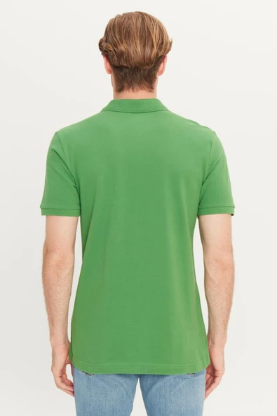 Erkek Regular Fit Polo T-shirt Mint Green Mint Green M - Resim 2