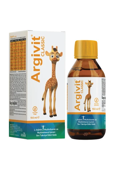 ARGİVİT CLASSIC ŞURUP, L-ARJİNİN VE VİTAMİN İÇEREN TAKVİYE EDİCİ GIDA 150ml şişe - 2