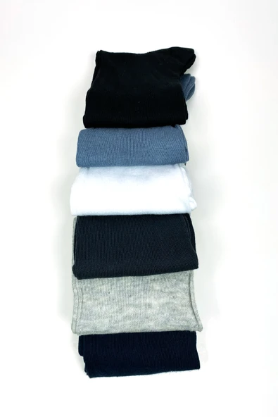 Penye Yazlık Erkek Çorap Burun Dikişsiz Takviyeli Topuk ve Burun 6 çift - Resim 3