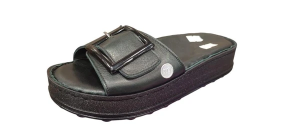 MAMMAMİA D25YT-1290 KALIN TABAN YUMUŞAK DERİ KADIN TERLİK - Resim 10