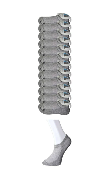 Gri Erkek Görünmez Çorap 12 çift ürün görseli