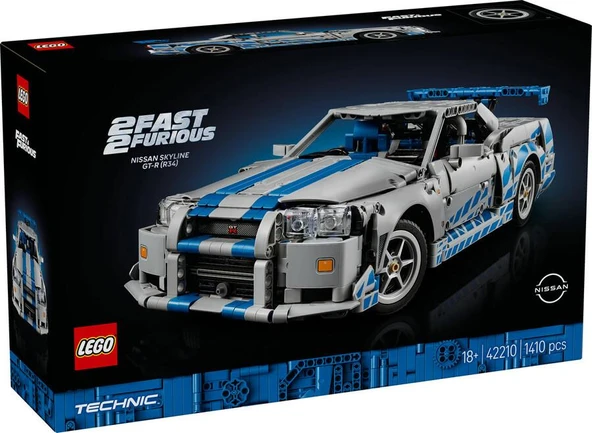 LEGO Technic 42210 2 Fast 2 Furious Nissan Skyline GT-R (R34) Car ürün görseli