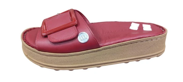 MAMMAMİA D25YT-1290 KALIN TABAN YUMUŞAK DERİ KADIN TERLİK ürün görseli 1