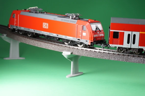 Byr Märklin H0 C-Track için özelleştirilebilir sütun seti (Sadece Plastik Aparattır!!!) 3D - 2
