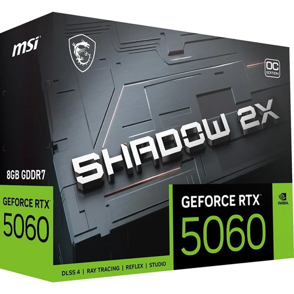 MSI RTX5060 8GB SHADOW 2X OC 128BİT GDDR7 HDMI DP PCIe 5.0 - Resim 2
