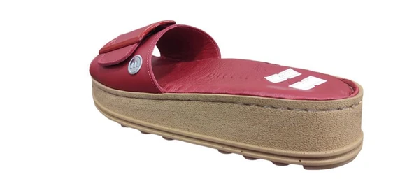 MAMMAMİA D25YT-1290 KALIN TABAN YUMUŞAK DERİ KADIN TERLİK - Resim 5