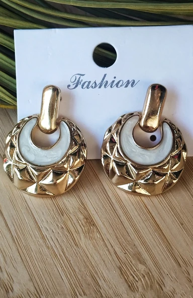 Monalisa Home Lüks  Figürlü Gösterişli Gold  Küpe ürün görseli 1