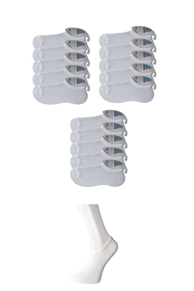 Beyaz Erkek Görünmez Çorap 15 çift ürün görseli