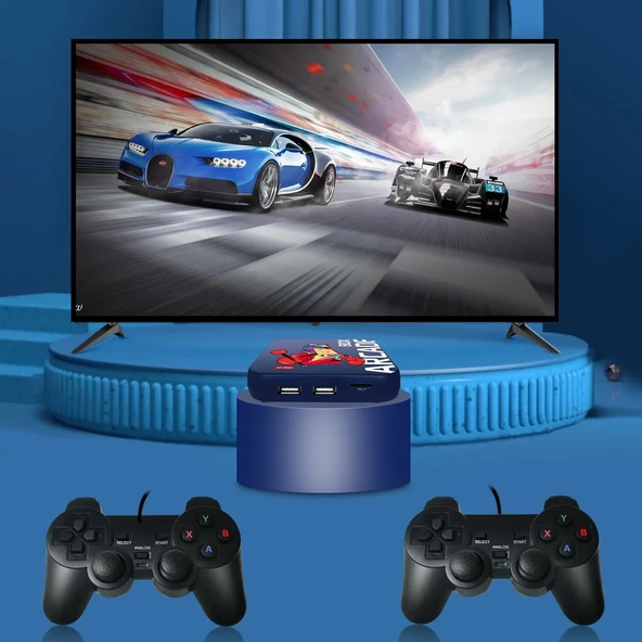 Retro Arcade Oyun Konsolu PS1/PSP/N64-4K HD Destekli Mavi Renk Nostaljik Oyun Keyfi - 6