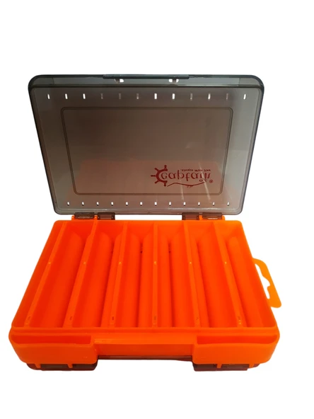 Captain 7223 Orange Sahte Balık Kutusu 12 Gözlü 13x9x3cm