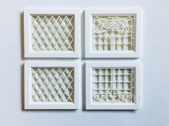 Byr Bebek evleri için Windows 1/12 Ölçeği (Sadece Plastik Aparattır!!!) 3D - Resim 4