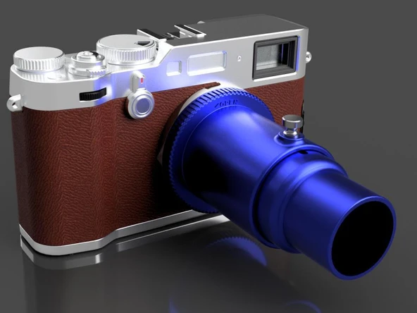 Byr Prime Focus ve Gutip Projeksiyonu için Değişken Teleskop Kamera Adaptörü, Fujifilm X Mount 1.25 "Teleskop (Sadece Plastik Aparattır!!!) 3D