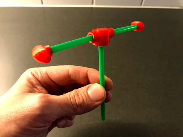 Byr Hip Hava Rotoru - Sıkıştırılmış hava itişinde okul deneyi (Sadece Plastik Aparattır!!!) 3D - 3