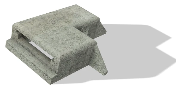 Byr 1/72 WW2 Alman Bunker, Regelbau Nr.1'e dayalı (Sadece Plastik Aparattır!!!) 3D - 2