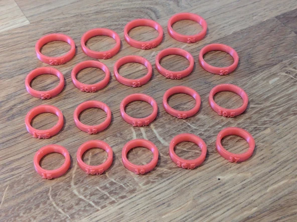 Byr Yüzük boyutu ölçüm seti - özelleştirilebilir (Sadece Plastik Aparattır!!!) 3D ürün görseli