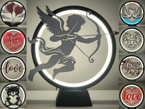 Byr Yüzük lambası için Sevgililer Günü panelleri (Sadece Plastik Aparattır!!!) 3D ürün görseli